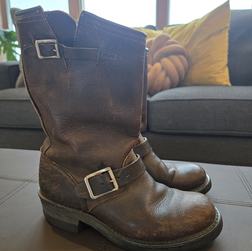 Leather Moto Boots